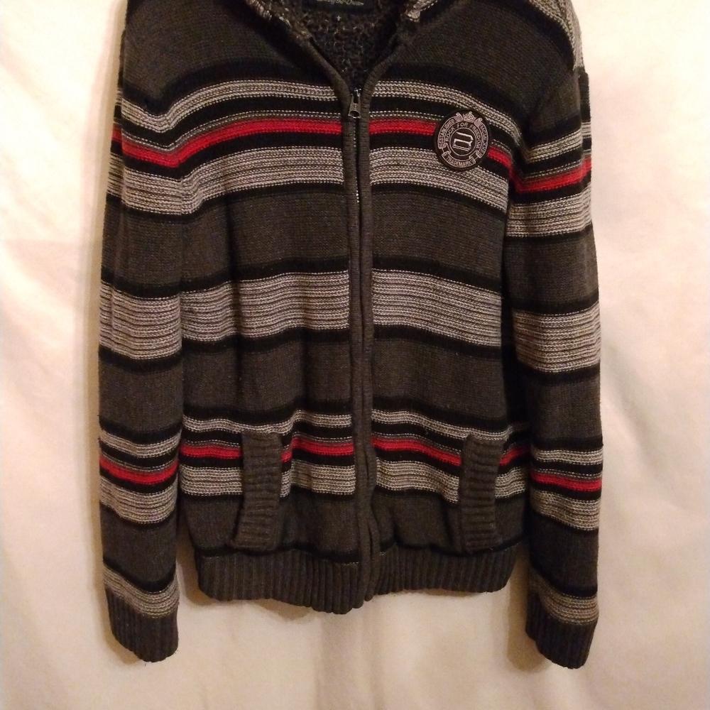 Buffalo David Bitton-Live for Freedom Striped Vintage Cardigan
